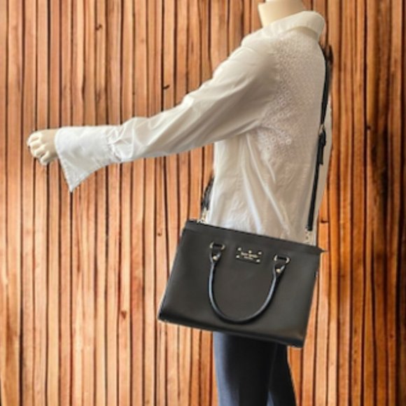 Kate Spade Durham Wellesley Black Leather Crossbody Bag - Picture 9 of 11